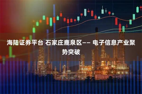 海陆证券平台 石家庄鹿泉区—— 电子信息产业聚势突破